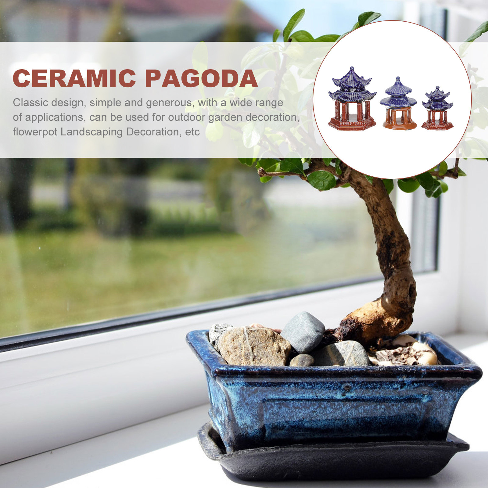 3Pcs Ceramic Pavilion Miniatur - огляд і ціна Aquarium Fish Tank