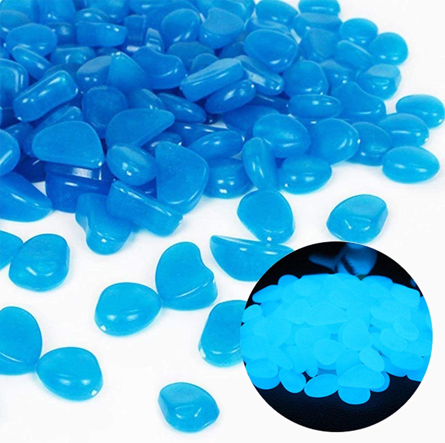 Fish Tank Rocks Glow Blue Pebb - огляд і ціна Fish Tank Gravel
