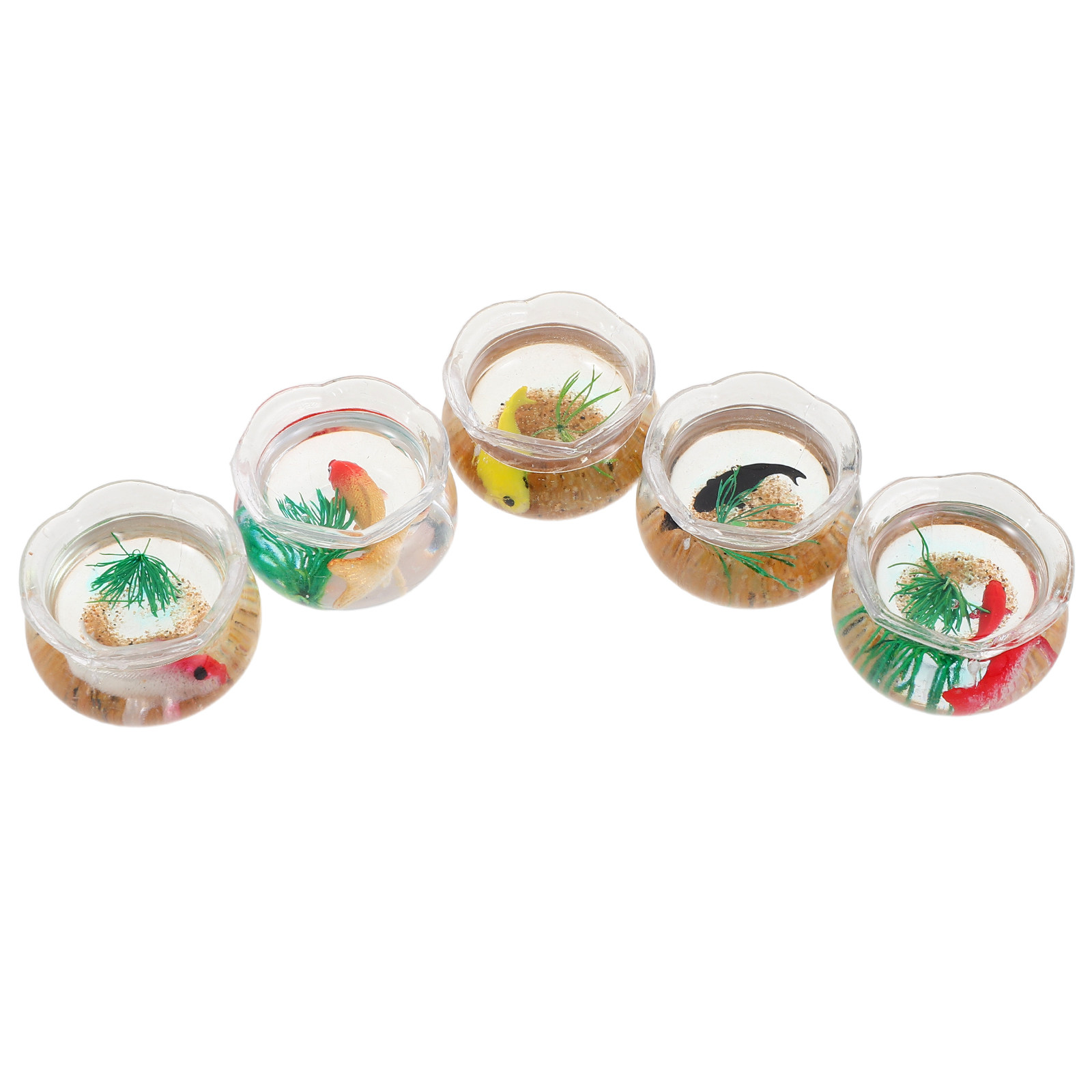 5Pcs Mini Fish Bowl Realistic  - огляд і ціна Aquarium Plants